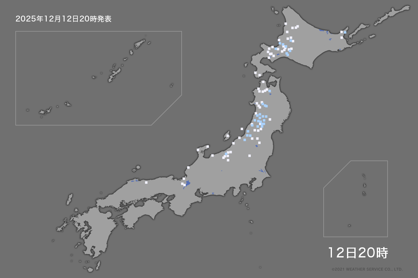 全国の降水量分布