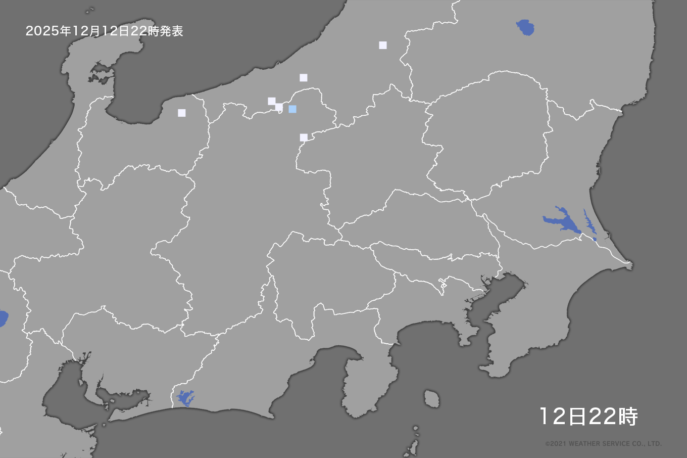 関東の降水量分布