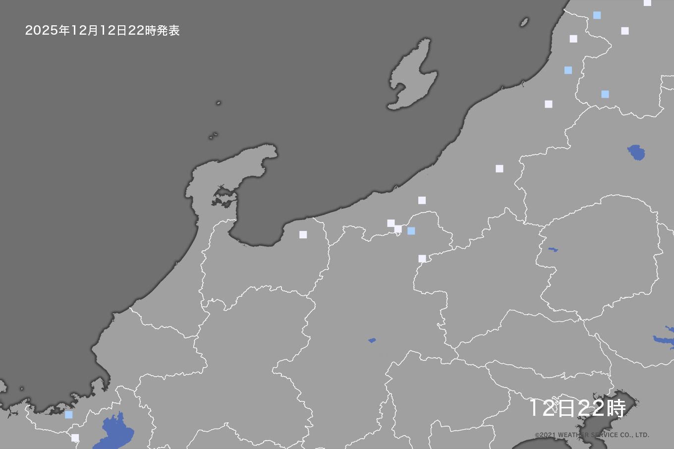 北陸の降水量分布