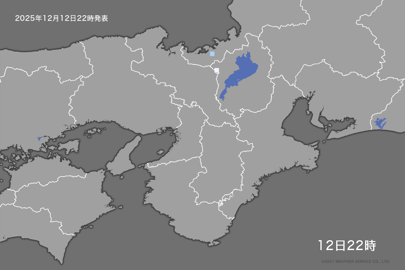 近畿の降水量分布