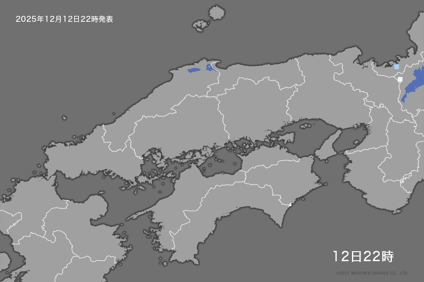 中国・四国の降水量分布