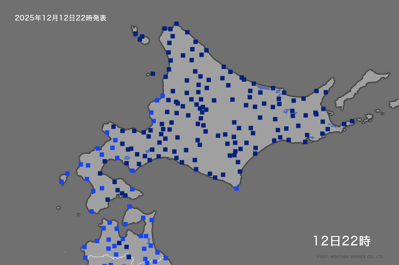 北海道の気温分布