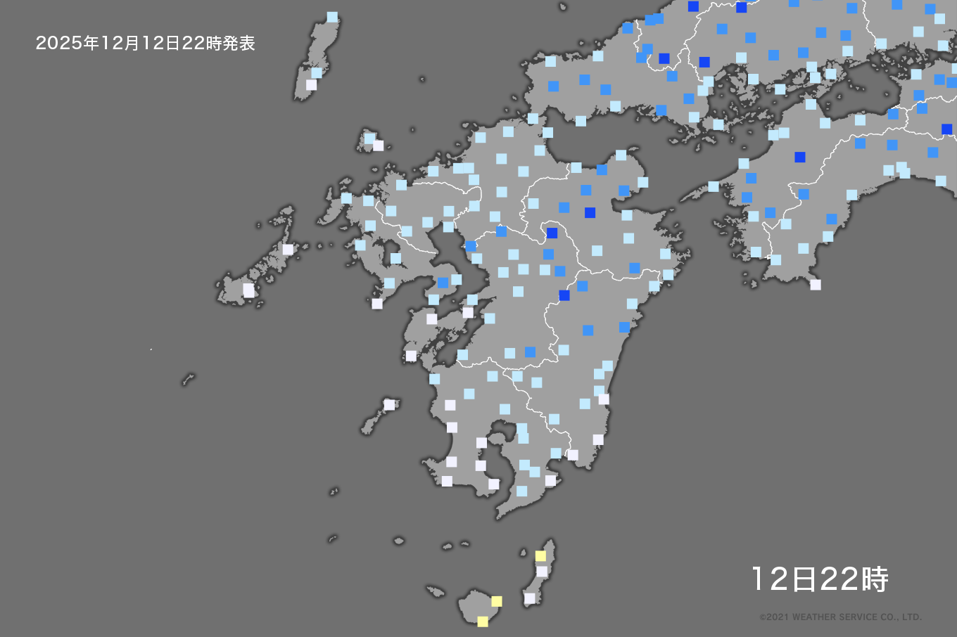 九州の気温分布