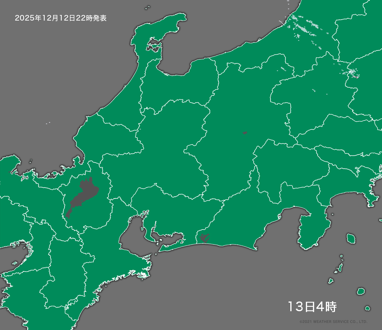 降水短時間予報 - 6時間後