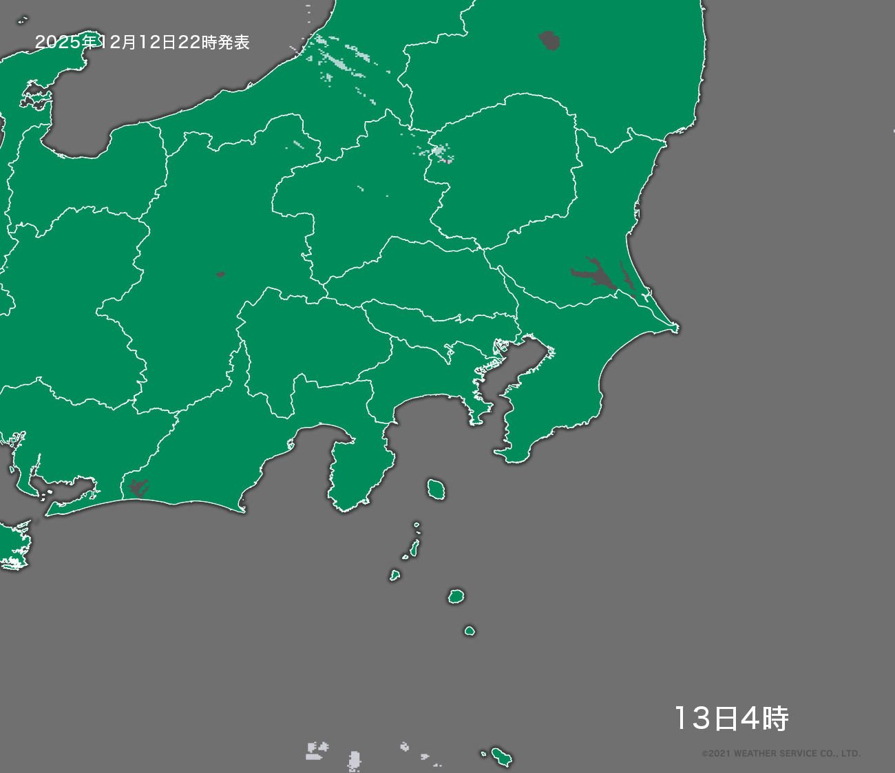 降水短時間予報 - 6時間後