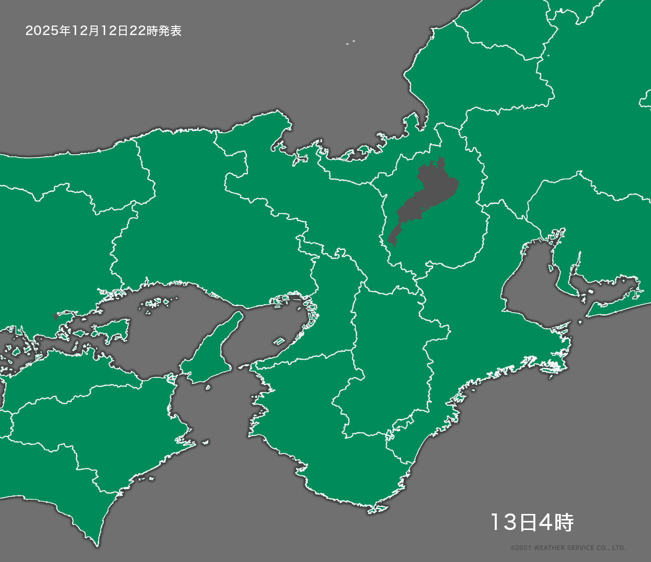 降水短時間予報 - 6時間後