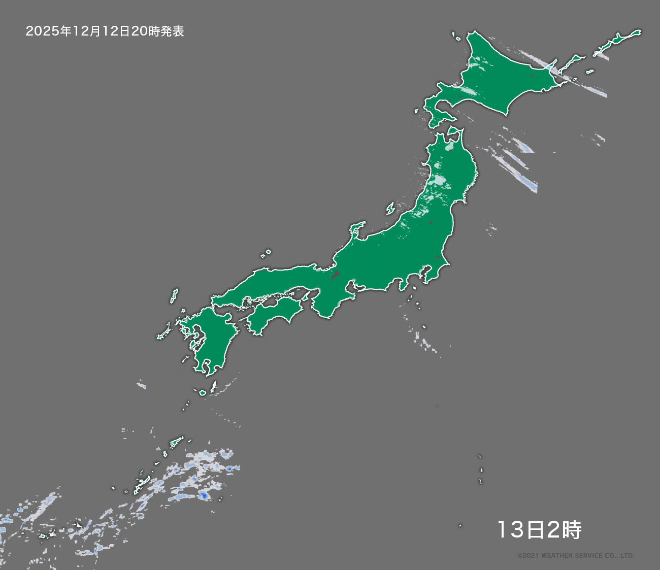 降水短時間予報 - 6時間後
